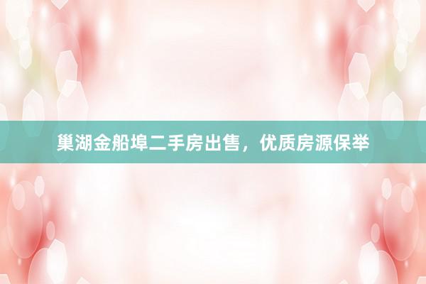 巢湖金船埠二手房出售，优质房源保举